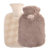 Hot Water Bottle under $5! Xqxayjr Hot Water Bottle with Fleece Cover, 1L Bed Warmer for Pain Relief, Soft Thermal Flask for Cramps, Reusable Cold Heat Therapy Pack