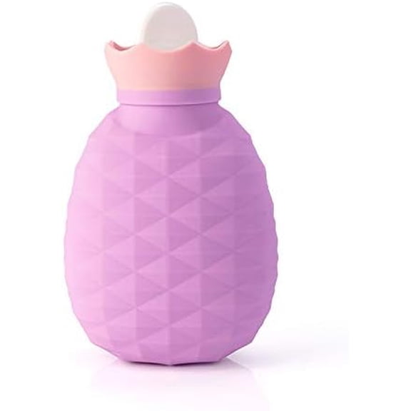 Hot Water Bottle Bag Pouch for Hand & Feet Warmer Hot and Cold Compress Pain Relief, maximum capacity of 1000ml(Violet)