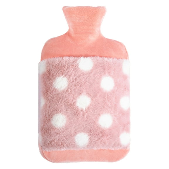 Hot Water Bottle, Hands-in Hot Water Bag Heating Pad with Soft Plush Cover for Hot Compress