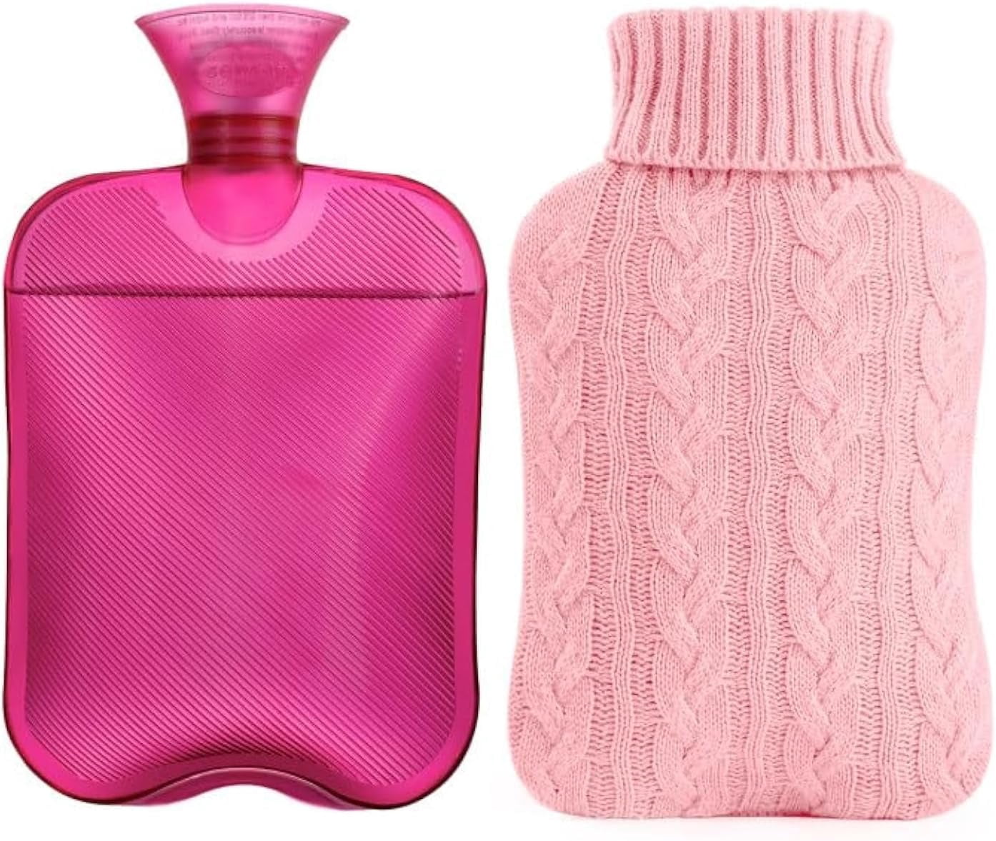 Stylish 2L Hot Water Bottle With Knitted Cover For Soothing - View #8