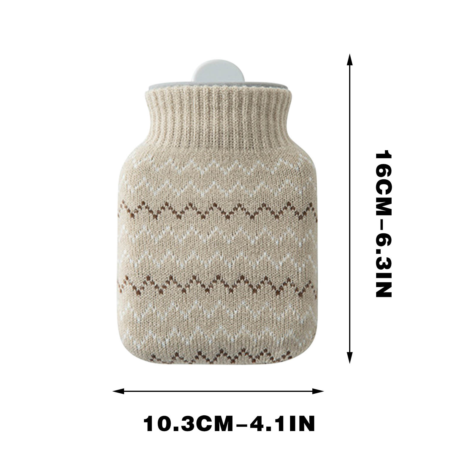 Hot Water Bottle with Knitted Cover, Hot Water Bag for Hot and Cold