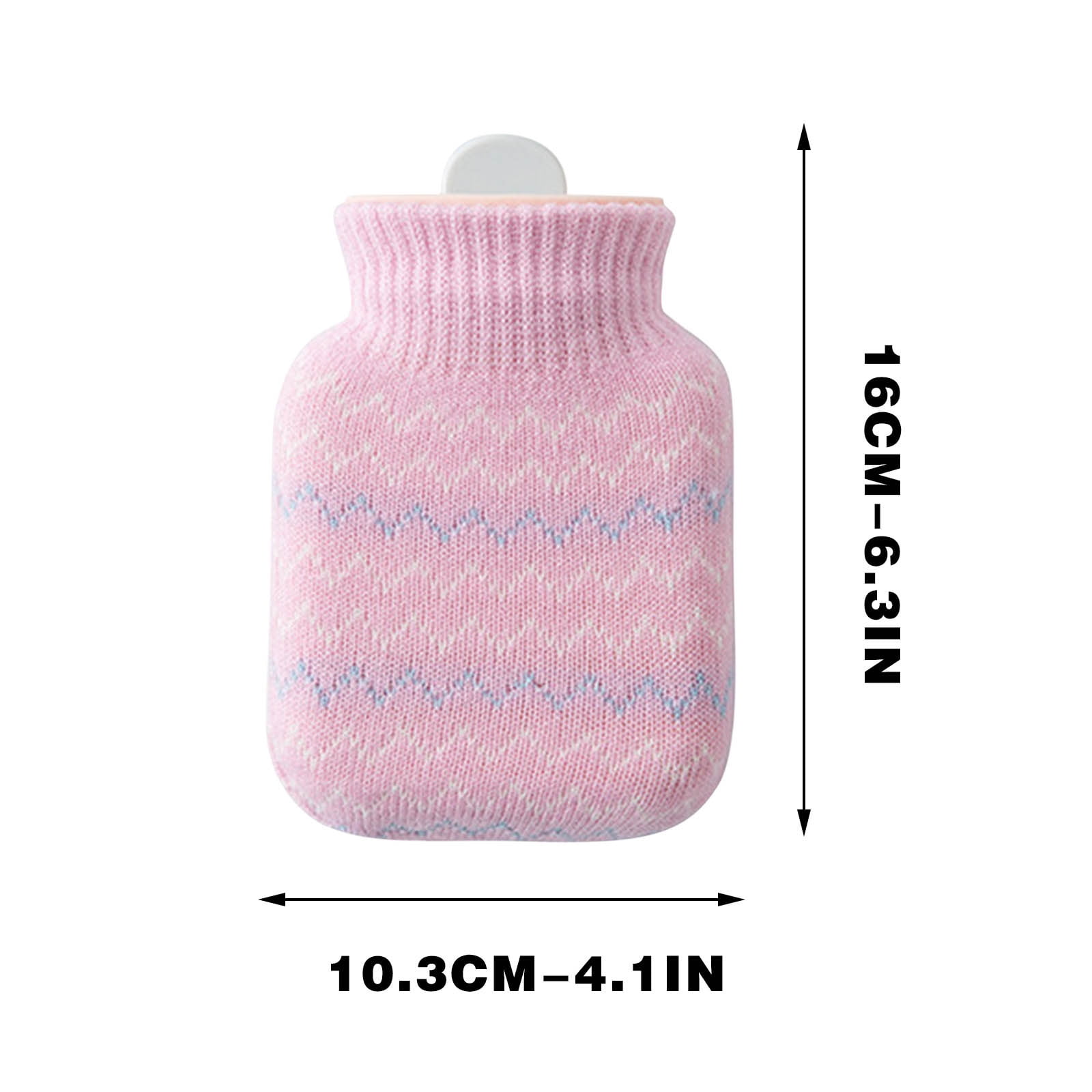 Hot Water Bottle with Knitted Cover, Hot Water Bag for Hot and Cold
