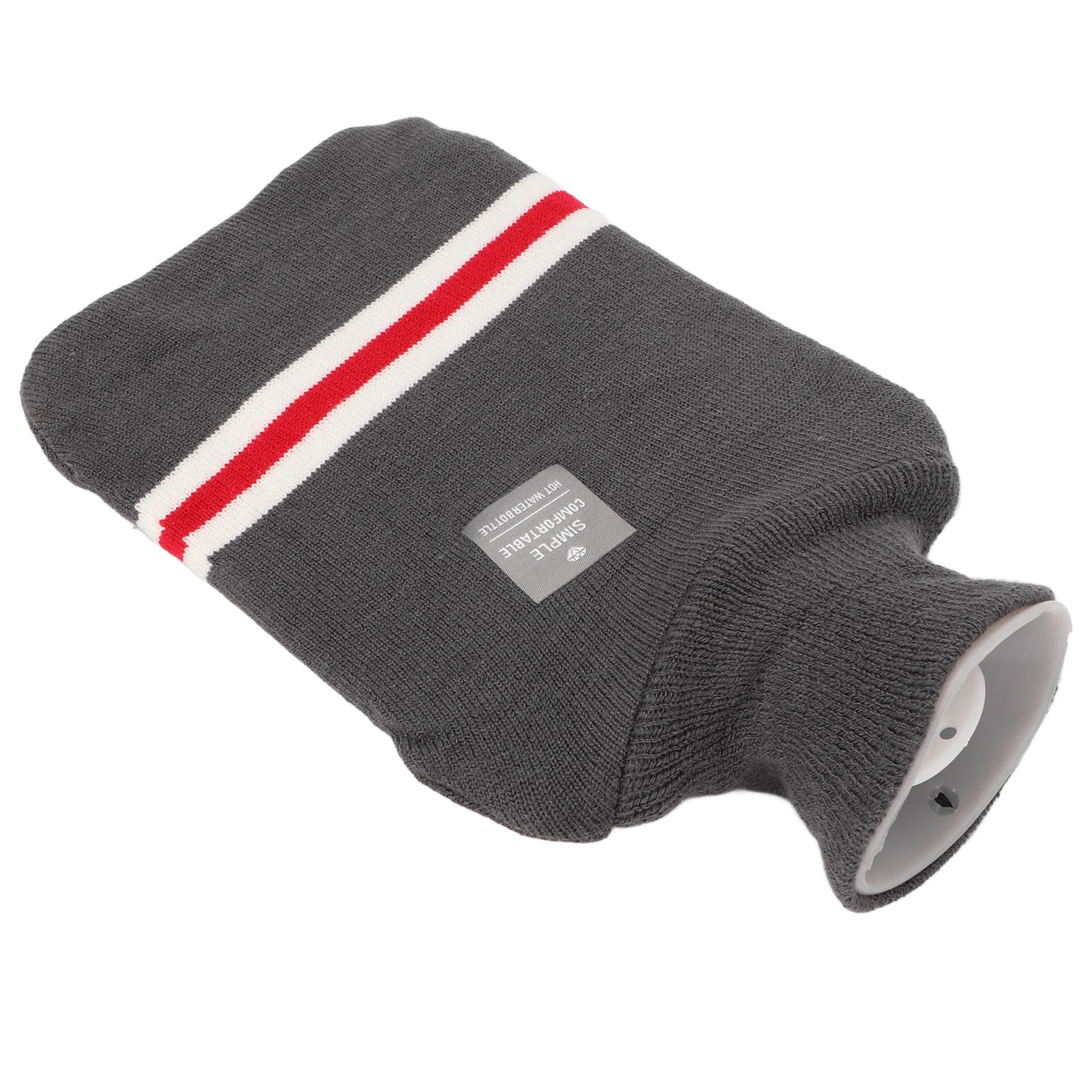 Hot Water Bottle, Safe Explosionproof With Dark Grey Knit Cover Hot