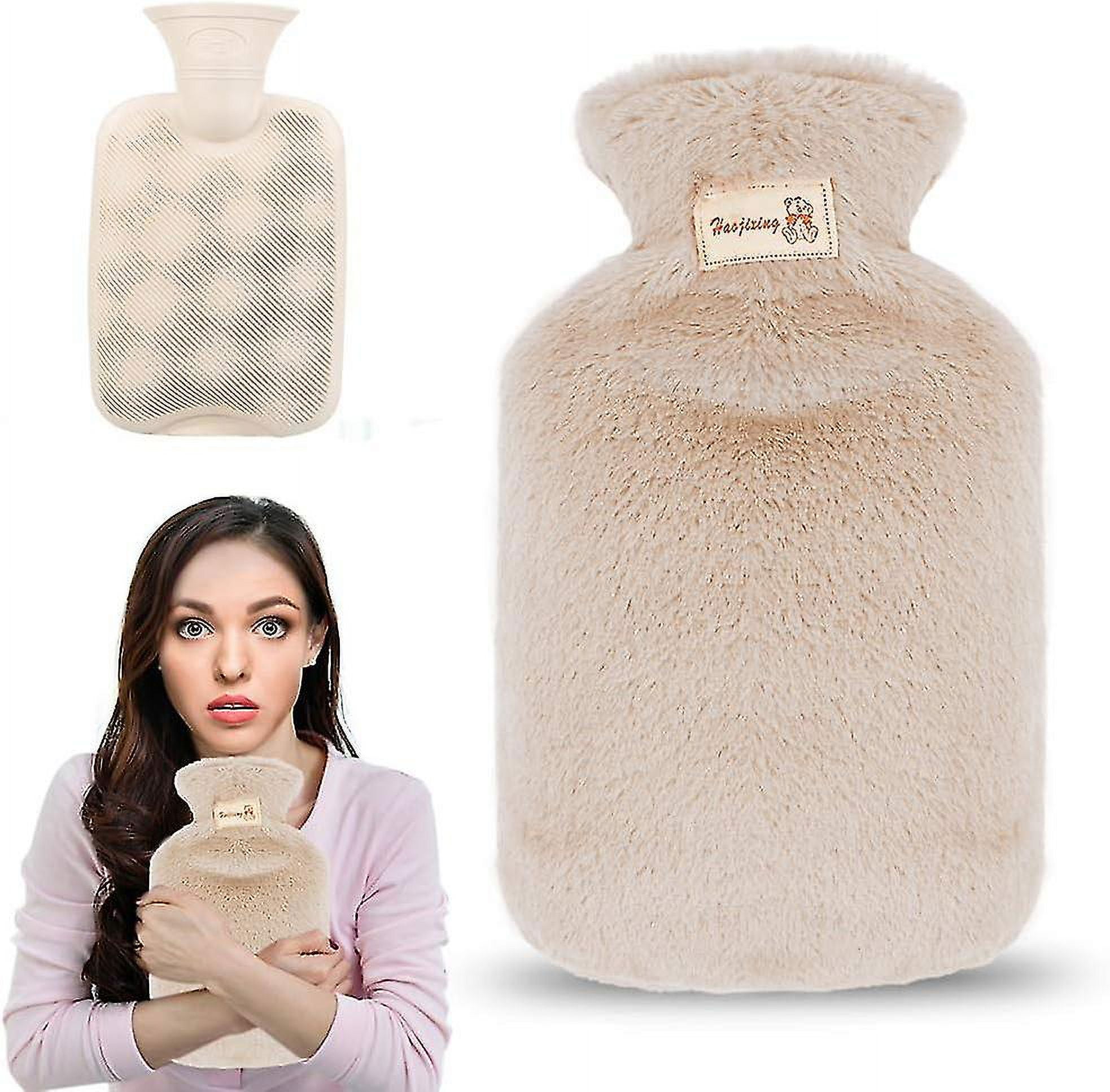 Hot Water Bottle With Cover, 800ml Hot Water Bottle With Plush Cover
