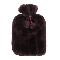 Hot Water Bottle with Faux Fleece Cloth Cover for Effective Thermotherapy and Pain Relief