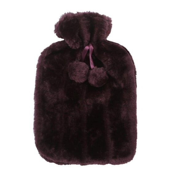 Hot Water Bottle with Faux Fleece Cloth Cover for Effective Thermotherapy and Pain Relief
