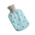 thumbnail image 1 of Hot Water Bottle with Plush Cover for Hot & Cold Therapy Pain Relief, Light Blue & Gray Dot, 1 of 1