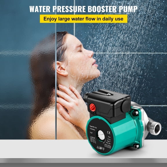 Hot Water Circulation Pump,93W,110V Recirculating Pump for Electric Water Heater,3-Speed Control with Stainless Steel Head and Brass Adapter