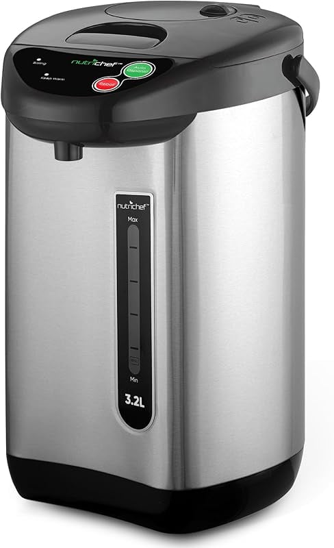 NutriChef 3.38 QT Stainless Steel Insulated Hot Water Urn Pot