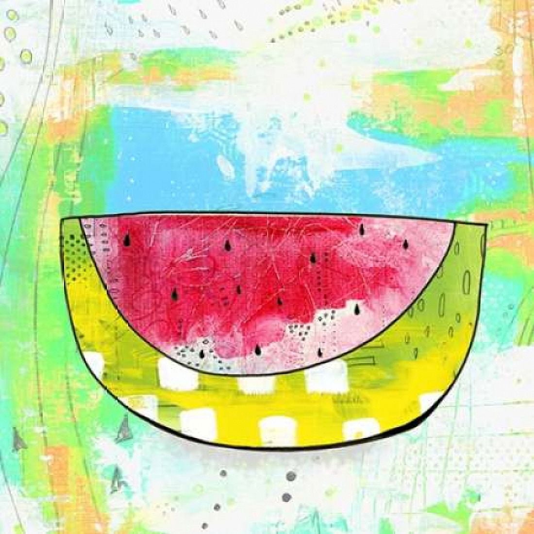 Hot Watermelon Canvas Art - Sarah Ogren (24 x 24)