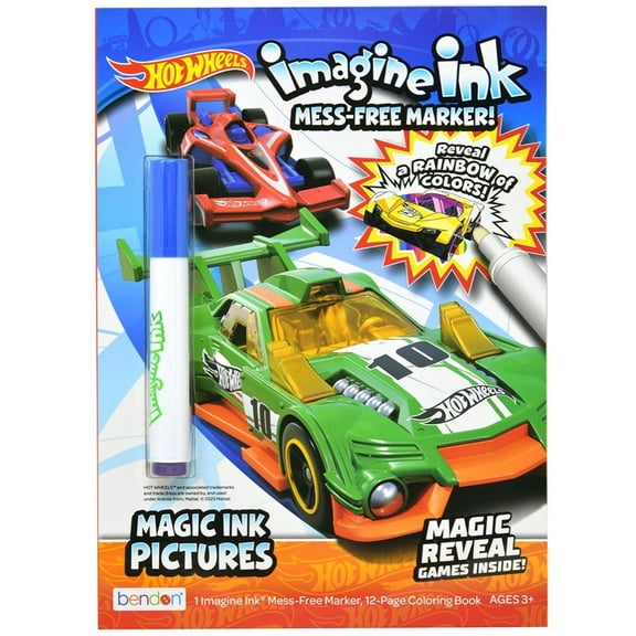 Hot Wheel Imagine Ink Magic Ink Coloring Book 12 pgs (Value)