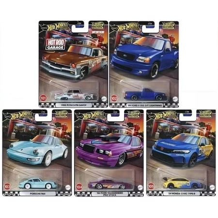 Hot Wheels 1:64 Premium Boulevard Car and Truck Play Vehicles, 5 Pieces