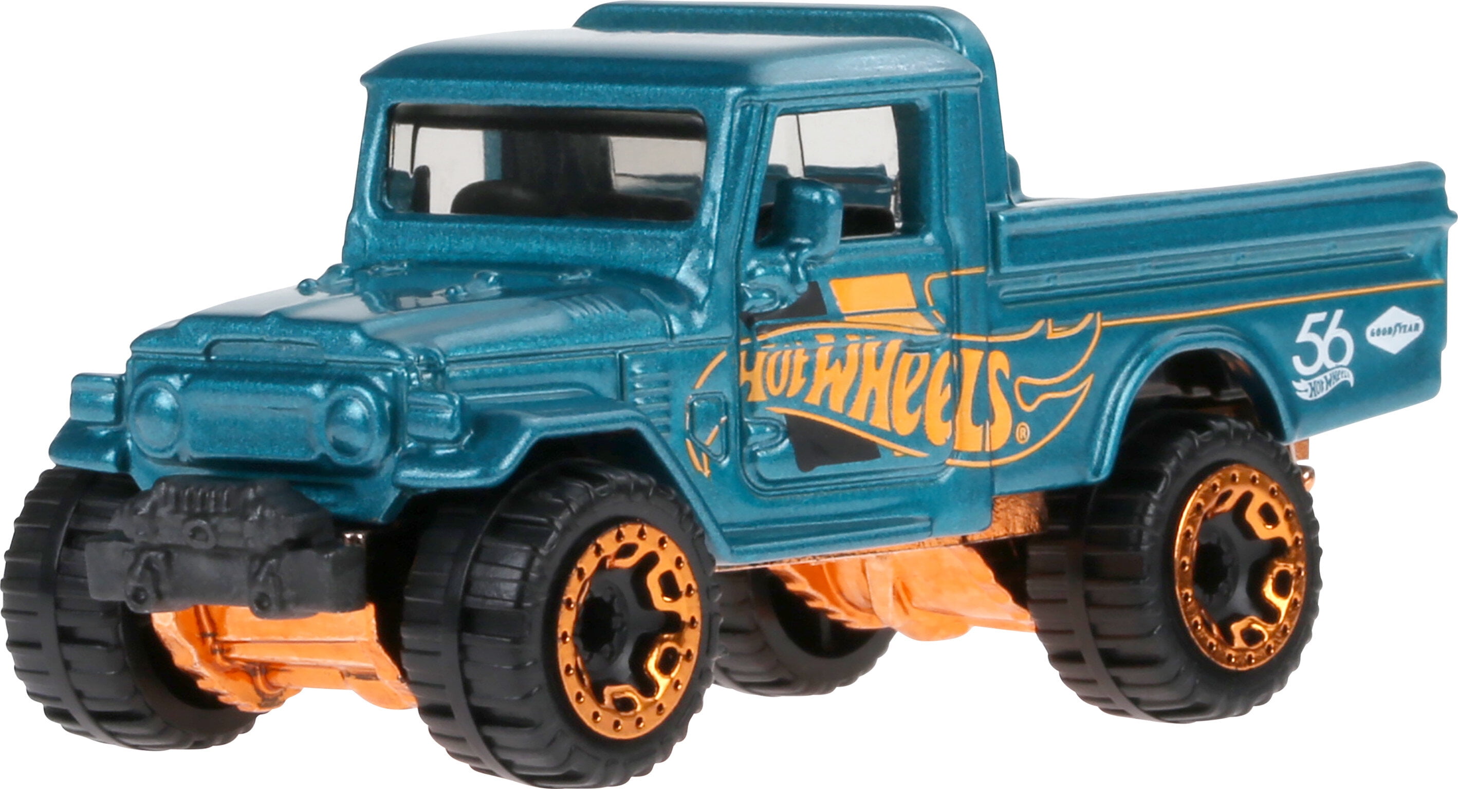 Hot Wheels 1:64 Scale Die-Cast Toy Car or Truck with Turquoise
