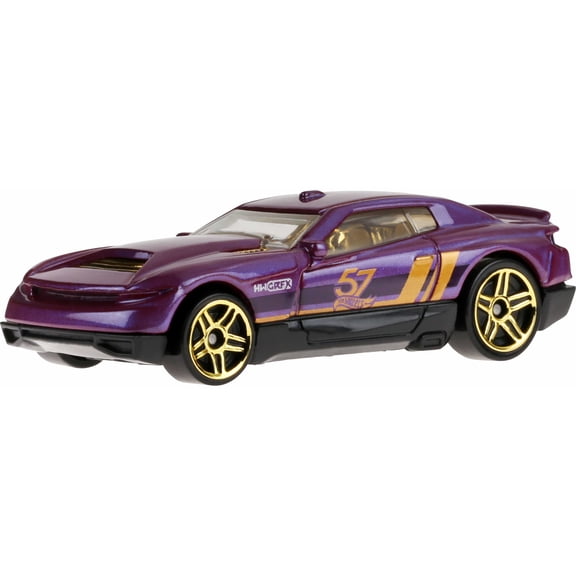 Hot Wheels 1:64 Scale Die-Cast Toy Car or Truck with Turquoise- & Copper-Colored Deco (Styles May Vary)
