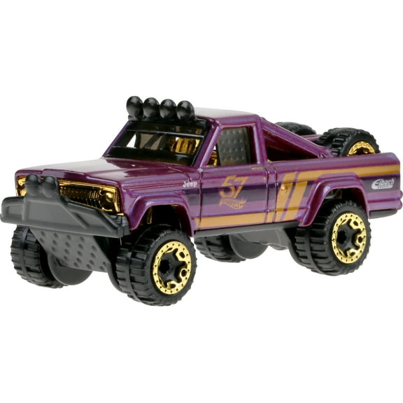 Hot Wheels 1:64 Scale Die-Cast Toy Car or Truck with Turquoise- & Copper-Colored Deco (Styles May Vary)