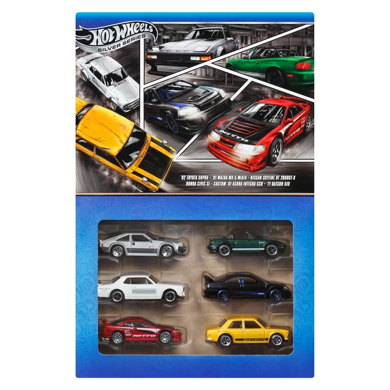 Hot Wheels, Die-Cast Toy Cars, Set of 6 1:64 Scale, Japanese