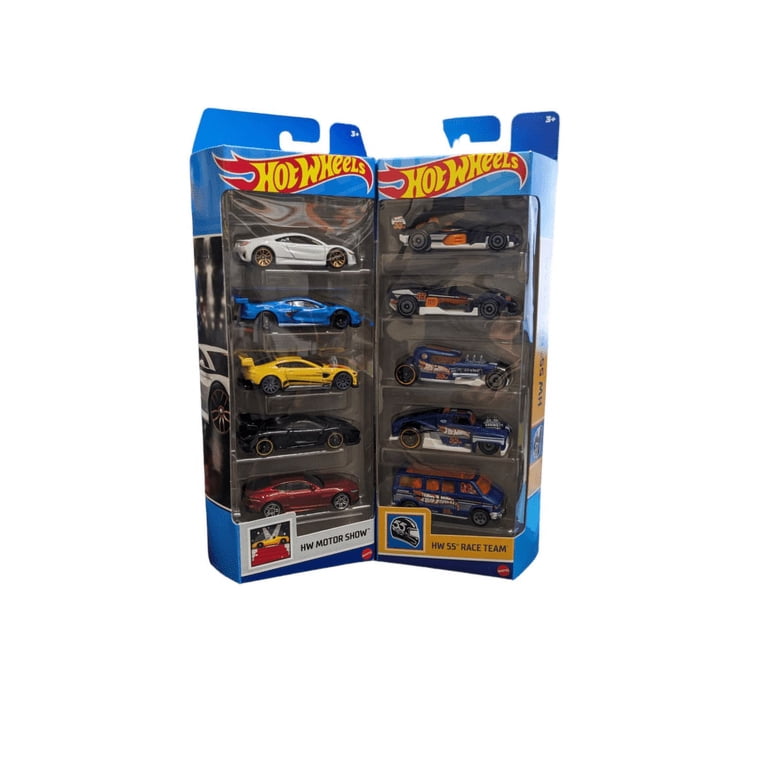 Hot Wheels 10 pack Motor Show & HW 55 Race Team - Walmart.com