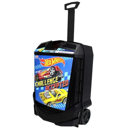 Hot Wheels 100-Car, Rolling Storage Case with Retractable Handle