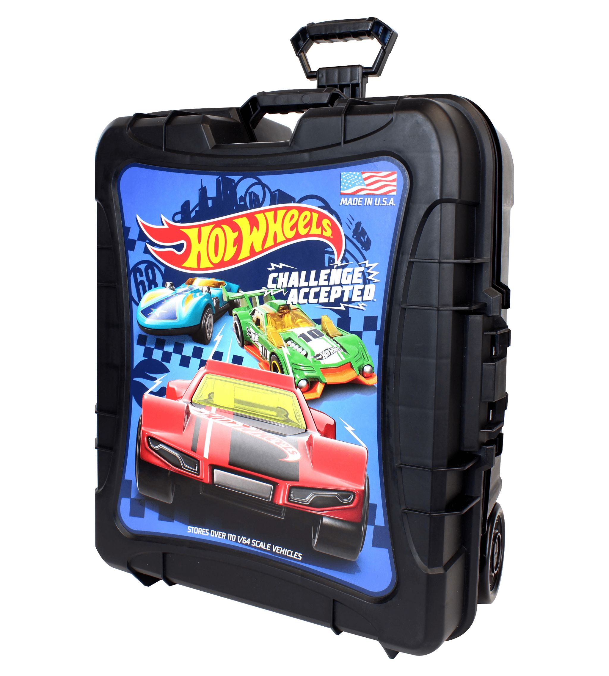 Hot Wheels 110 Vehicle Playsets Plastic Carrying Case in Black, for Child Ages 3+ - image 1 of 5