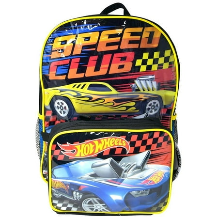 Hot Wheels 16" Backpack with Lunch Bag