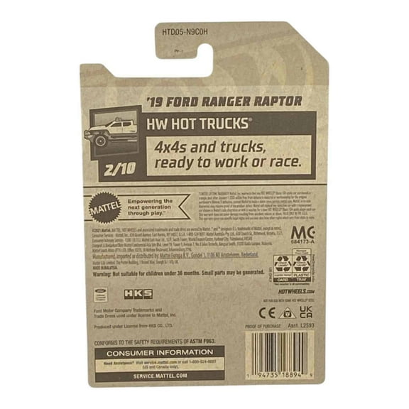 Hot Wheels '19 Ford Ranger Raptor 43/250 HW Hot Trucks 2/10