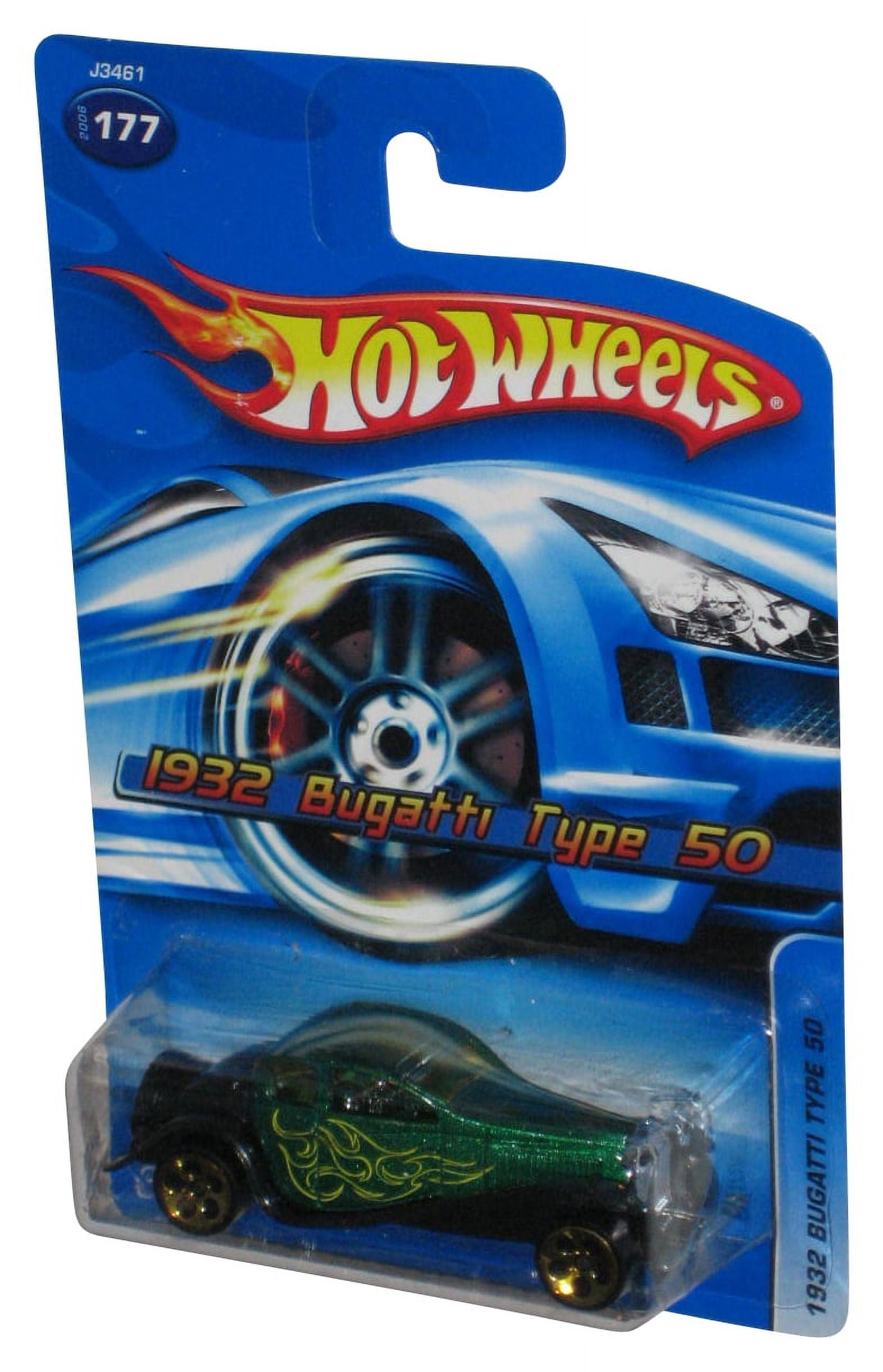 Hot Wheels 1932 Bugatti Type 50 2006 Mattel Green Toy Car 177