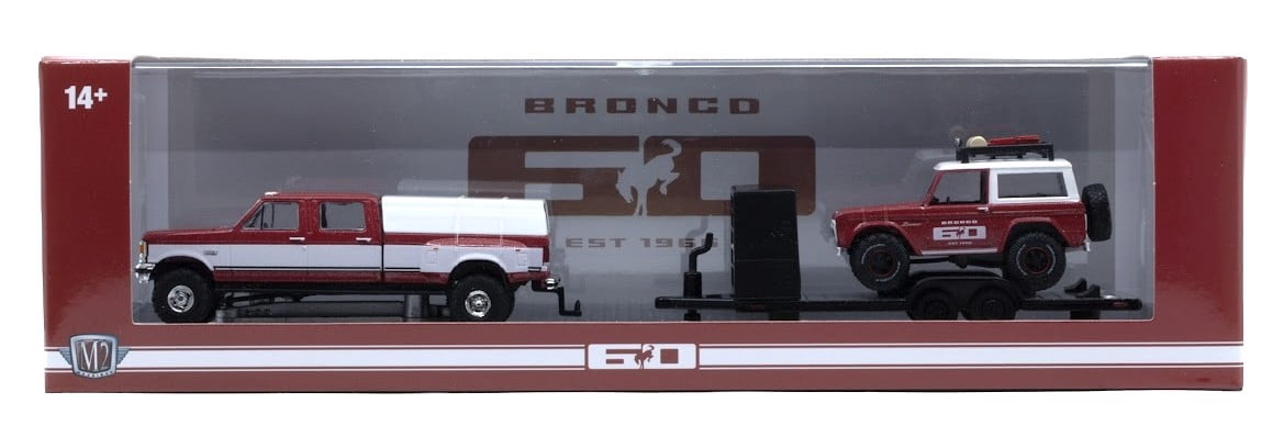 M2 Machines 1987 Ford F350 Dually & 1966 Ford Bronco R100 Hauler