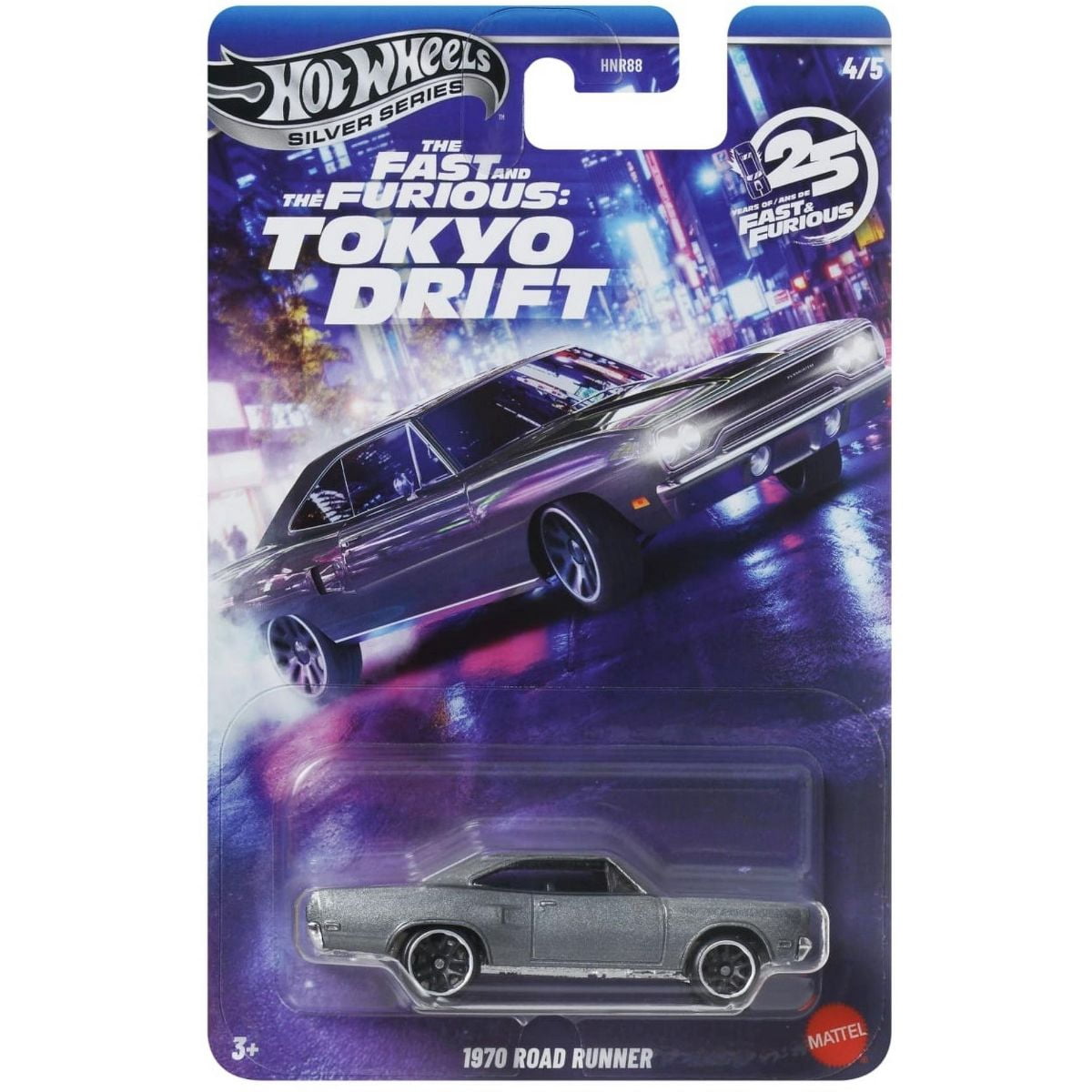 Hot Wheels Fast & Furious 2点東京ドリフト開封済み Hot Wheels 1970 Road Runner Fast & Furious Tokyo Drift Silver