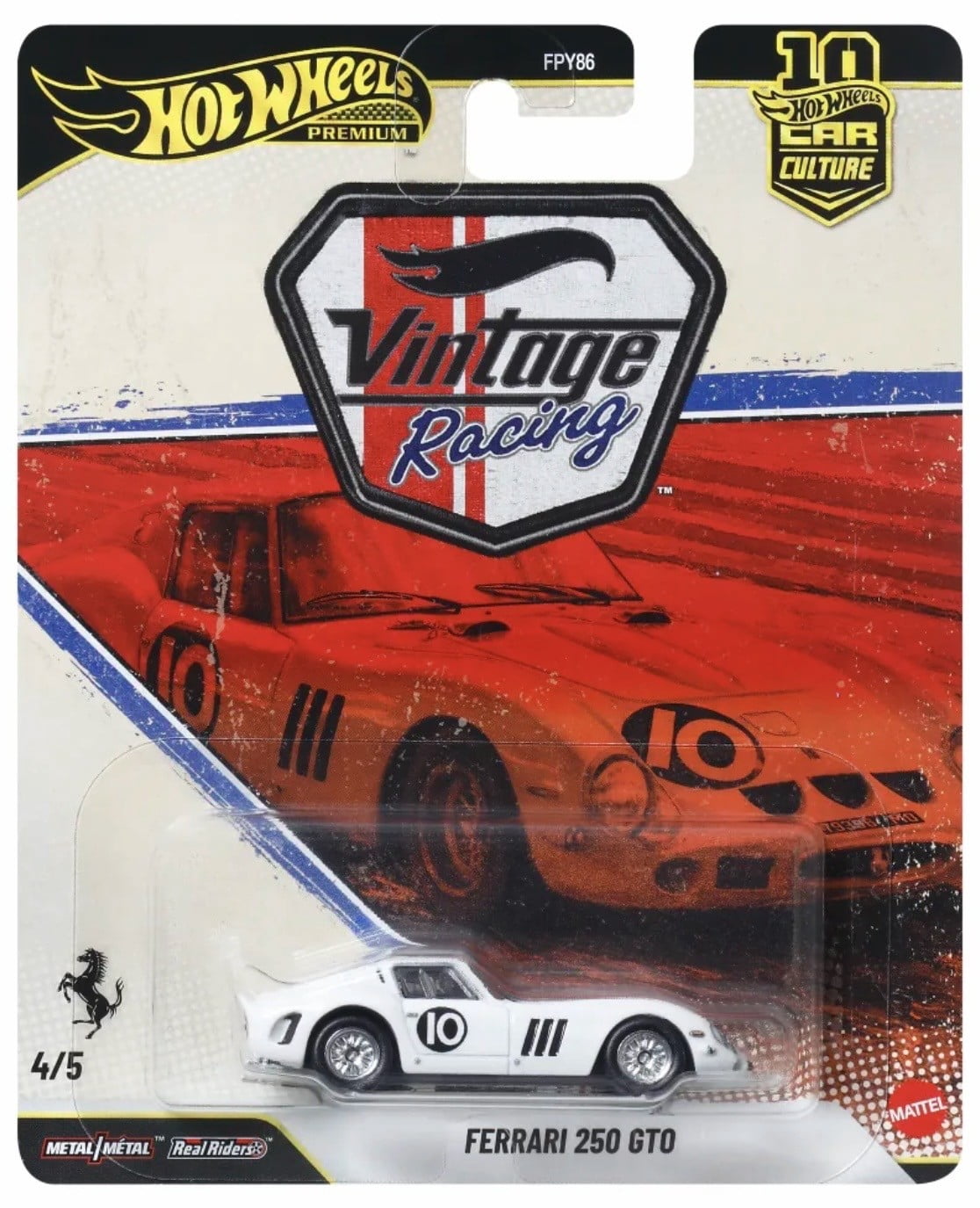 Hot Wheels Ferrari 250 GTO Vintage Racing Car Culture Premium
