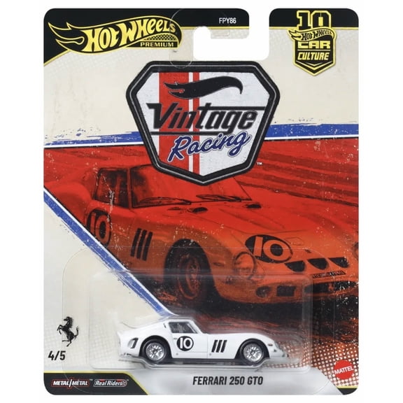 Hot Wheels Ferrari 250 GTO Vintage Racing Car Culture Premium