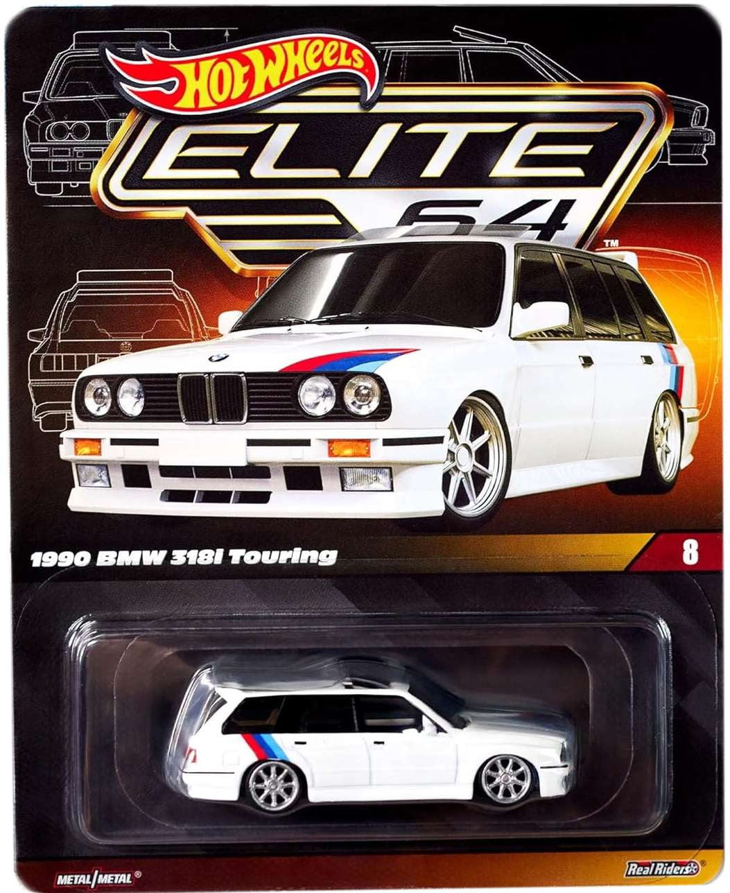 Hot Wheels Elite 64 1990 BMW 318i Touring Die Cast Car - Walmart.com