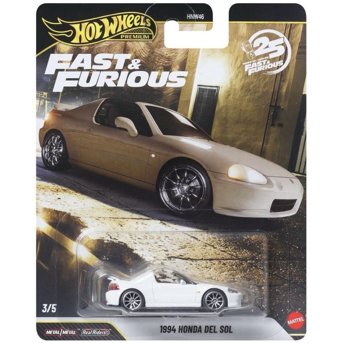 Hot Wheels, 1994 Honda Del Sol Fast and Furious Premium, 1:64