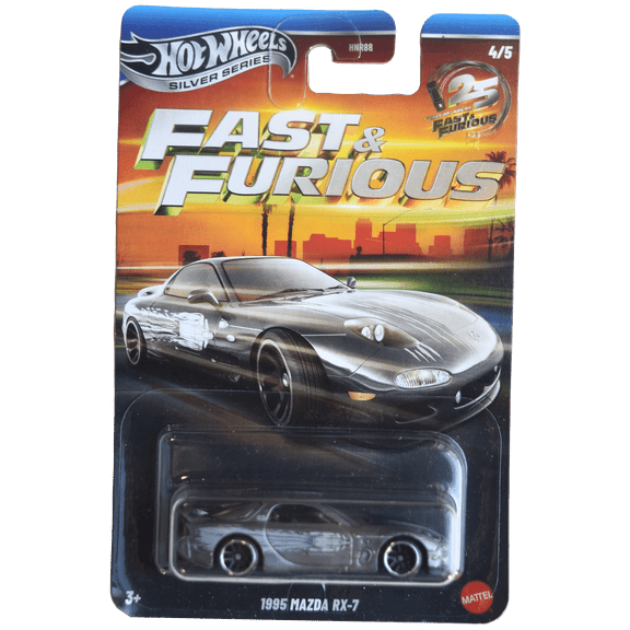 Hot Wheels 1995 Mazda RX-7 Fast & Furious Silver Series 4/5