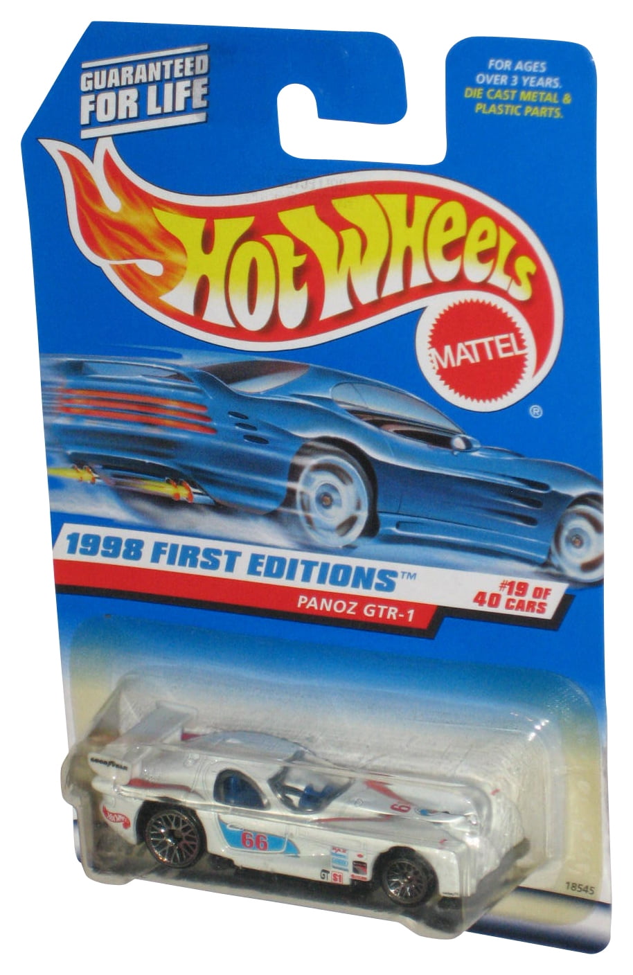 Hot Wheels 1998 First Editions 19/40 Panoz GTR-1 White Toy