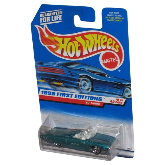 Hot Wheels 1998 First Editions 9/40 Green '63 T-Bird Toy Car #644