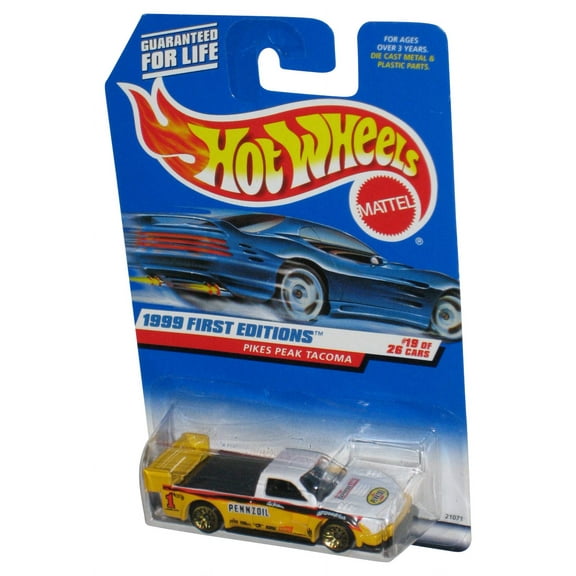 Hot Wheels 1999 First Editions 19/26 (1998) Yellow Pikes Peak Tacoma Car #924