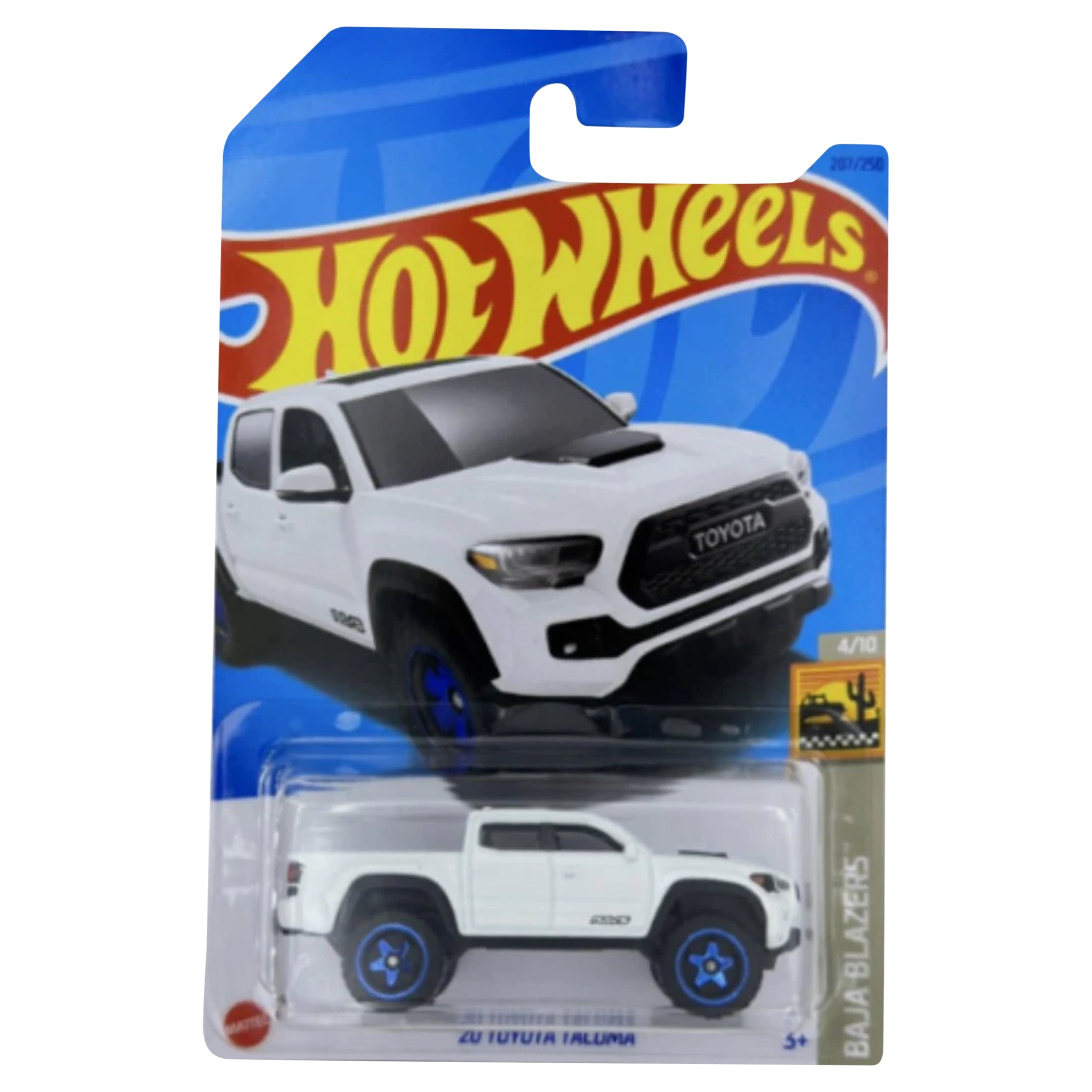 Hot Wheels '20 Toyota Tacoma 2023 207/250 Truck Play Vehicle, 3+ Yrs, White, 1.76 oz