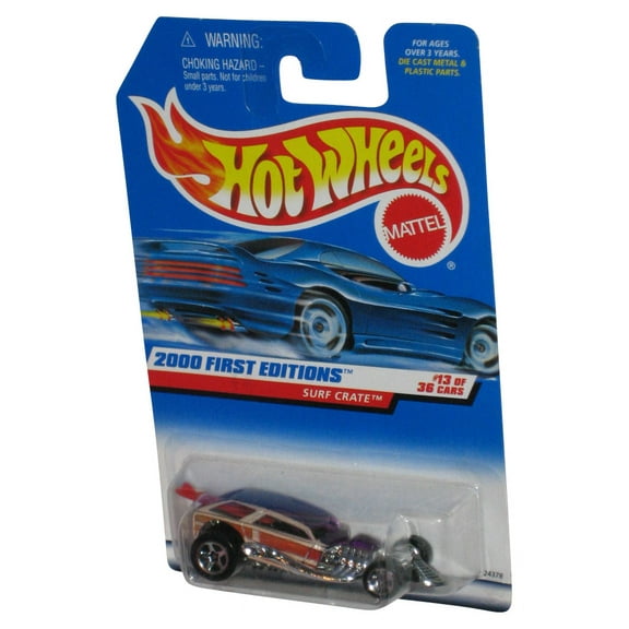 Hot Wheels 2000 First Editions 13/36 Purple Surf Crate Toy Car #073