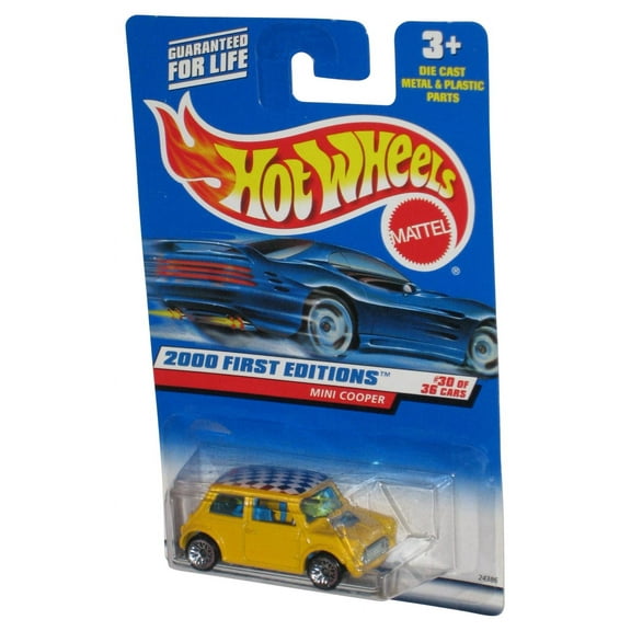 Hot Wheels 2000 First Editions 30/36 Yellow Mini Cooper Toy Car #090