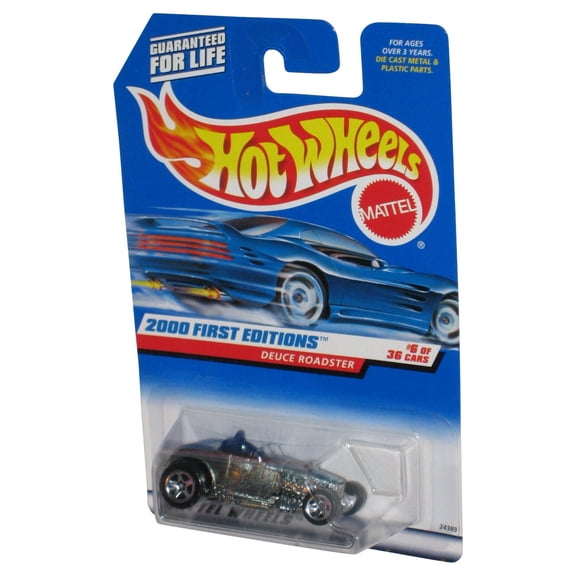 Hot Wheels 2000 First Editions 6/36 Silver Deuce Roadster Toy Car #066
