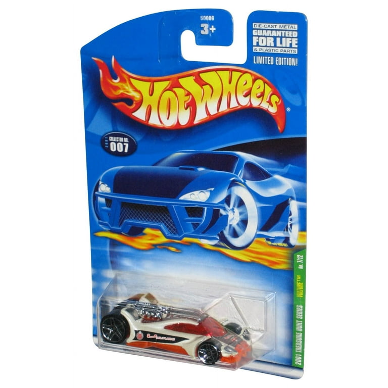 Hot Wheels 2001 Treasure Hunt 7/12 Vulture White & Orange Toy Car