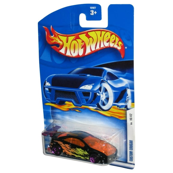 Hot Wheels 2002 First Editions 16/42 Black Custom Cougar Car Toy #028