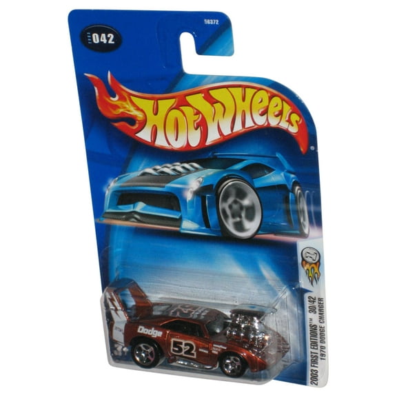 Hot Wheels 2003 First Editions 30/42 Gold 1970 Dodge Charger Toy Car #042