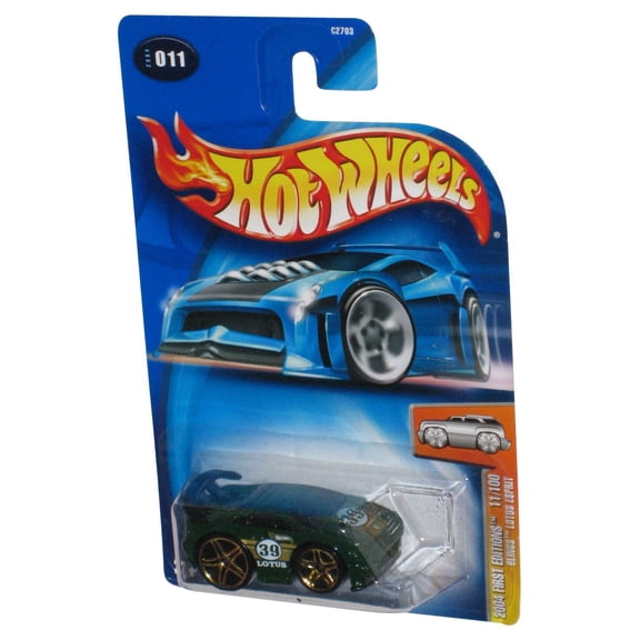 Hot Wheels 2004 First Editions 11/100 (2004) Black Blings Lotus Esprit Green Car #011