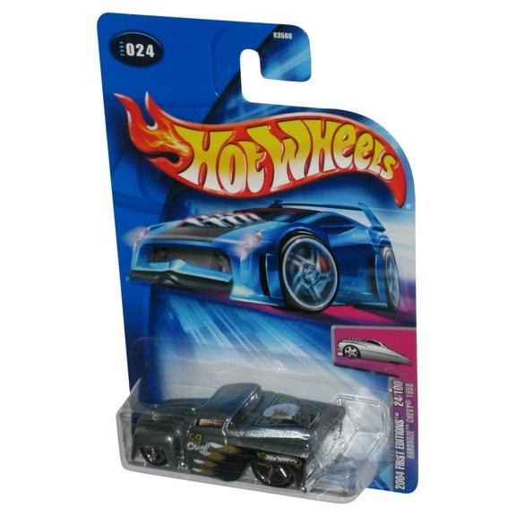 Hot Wheels 2004 First Editions 24/100 Silver Hardnoze Chevy 1959 Toy Car #024