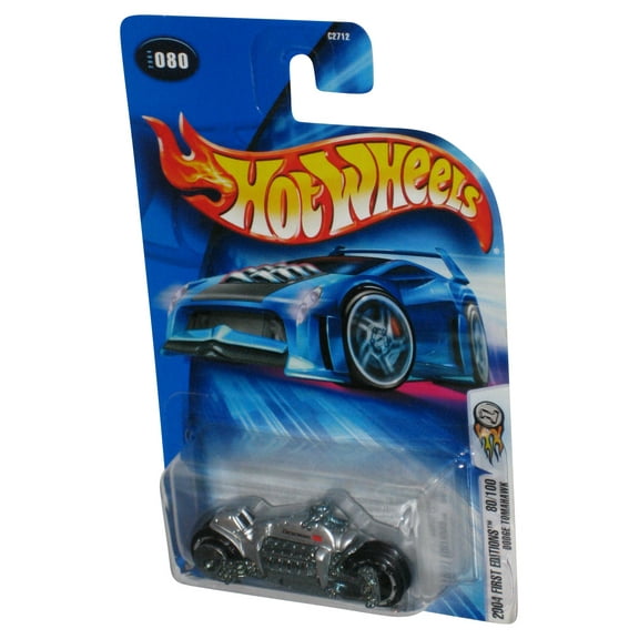Hot Wheels 2004 First Editions Silver Dodge Tomahawk Toy Motorcycle Bike #080