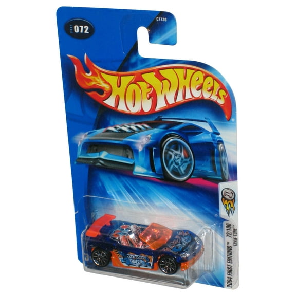 Hot Wheels 2004 First Editions Trak-Tune Blue & Orange Toy Car #072