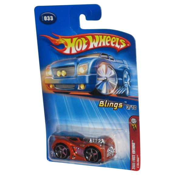 Hot Wheels 2005 First Editions L' Bling 3/10 Orange Die-Cast Toy Car #033