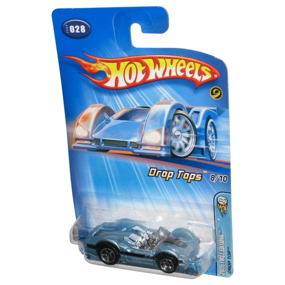Hot Wheels 2005 First Editions Tops 8/10 (2005) Blue Drop Top Toy Car #028