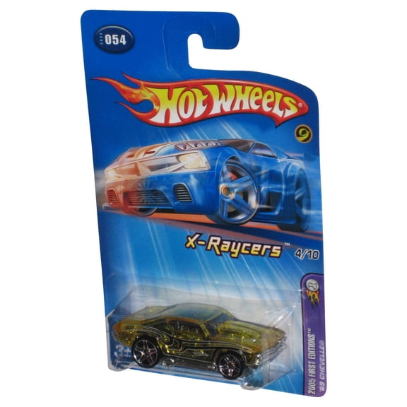 Hot Wheels 2005 First Editions X-Raycers 4/10 Yellow '69 Chevelle Toy Car #054